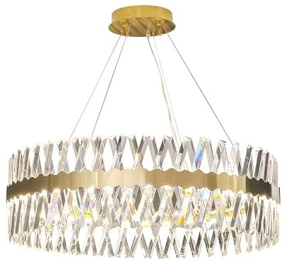 Chandeliers Moderna kristallkronor Taklampa, takbelysning, LED ljuskrona lampskärm for vardagsrum, sovrum, badrum, vardagsrum, hall guld
