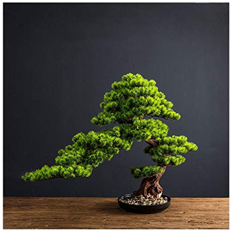 FUYAO Artificial Bonsai Tree Green Plant Simulation Big Bonsai Welcome Pine Fake Plant Indoor Garden Home Office Desktop Decoration Simulation Tree Ornaments Bonsai Tree