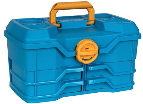 Flambeau Outdoors 440NGA NextGen 4/0 Medium Fishing Tackle Box, 4 Pivot Trays, 23 Compartments, Advanced Tackle Storage Organizer, Blue