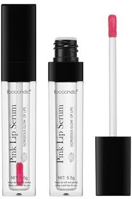 Pink Lip Serum Plumper, Pink Lip Plumper, Color Changing Lip Gloss, Lip Stain Gorgeous Glow, Pink Lip Plumping Color Changing Lip Oil, Hydrating Lip Stain, 2Pcs