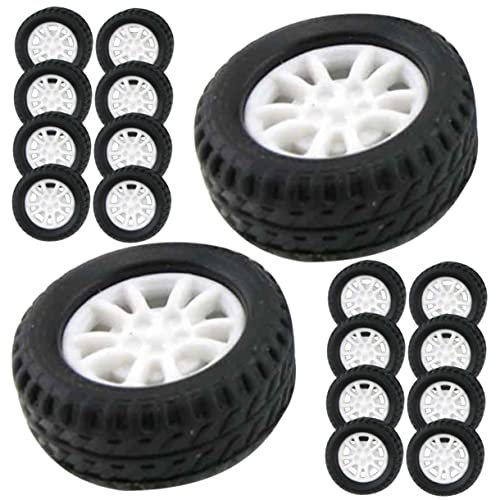 HAWILLOSCH 30st Autoräder Zusammenbauen Auto Diy Räder Fahrendes Spielzeuglastwagen Für Autositze Kinderauto Spielzeugteile Spielzeugautos Großes Rad Zappeln Plastik
