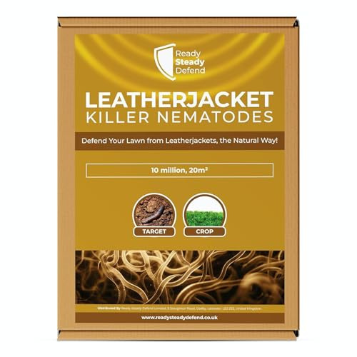 Leatherjacket Killer Nematodes 20 m² (10 million) | Natural Steinernema Feltiae | Safe for Pets & Wildlife | Effective Leather Jacket Lawn Treatment | Effortless Application | Ideal for Garden Care