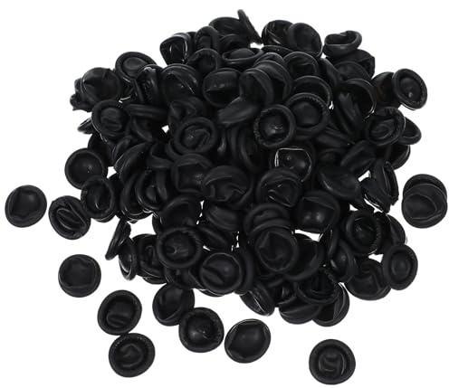 400 PCS Latex Finger Cots, Finger Gloves Disposable Fingers Covers, Rubber Fingers Protectors Keeping Dressing Dry and Clean for Electronic Repair, Handmade, Industrial Apply, Black