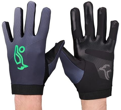 Kookaburra Nitrogen Hockeyhandschuhe - Vollfinger-Grip, leichtes Paar, Schwarz (XXS)
