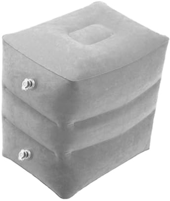 BCOATH Inflatable Airplane Footrest with Adjustable Height Dual Air Chambers Travel Leg Pillow for Comfortable Foot Rest Folding Cushion for Plane and Train Journeys Leg Support