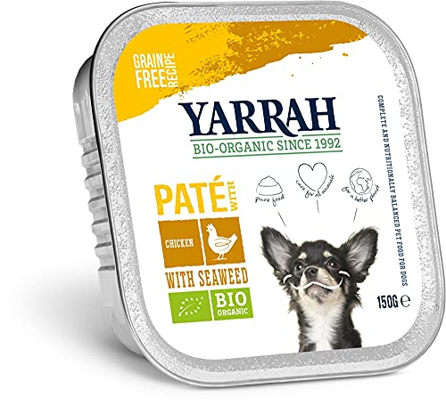 Yarrah Bio Hundefutter - Paté Huhn mit Meeresalgen - 150 g - 12er Pack