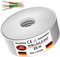 MAS-Premium Feuchtraumkabel Stromkabel von 5m bis 100m Mantelleitung NYM-J 4x1,5 mm² Elektrokabel Ring für feste Verlegung (15m)
