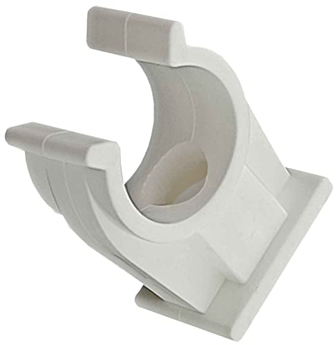 Lot de 10 clips de tuyau simple avec trou en plastique pour tube diamètre extérieur 12 mm 1,2 cm Lot de 10 supports de fixation