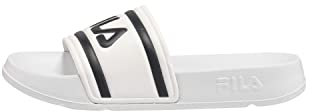 FILA Damen Badeschuhe Badelatschen Badeschlappen Slipper Morro Bay III, Farbe:Weiß, Artikel:-10004 White, Schuhgröße:EUR 38