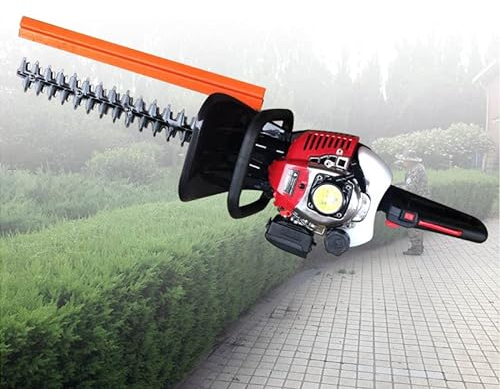 Bensin häcksax, 2-takts 1,25 hk bensin häcksax motorhäcksax trädgårdssax häcktrimmer 180° roterande handtag trimmer luftkyld 9000 r/min