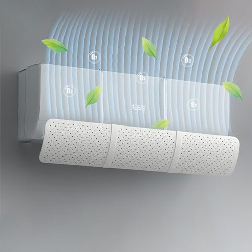 Deflettore per condizionatore, Anti Diretto Blowing condizionatore d' Aria Shield Cold condizionatore d' Aria deflettore. (Bianco)