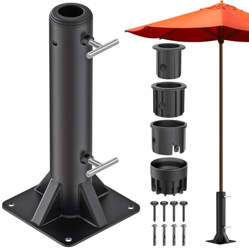 Dolibest Parasol Holder Patio Umbrella Bolt Down Anchor Base/Square
