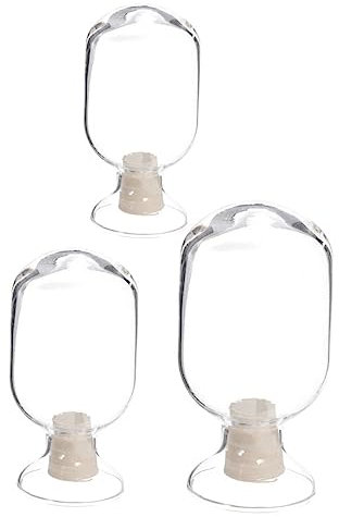 Cabilock 3piezas Botella de Almacenamiento Tarro de Transparente de Frascos Tapa para Cerillas Portacerillas Decorativo para Exhibir Cerillas Cocina o Baño