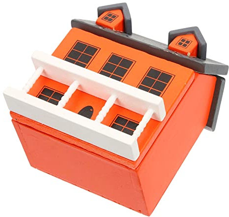 VICASKY Villa aus Holz Landschaftsdekoration Sandtischdekoration Mini-Enten Bausätze Kabine Landschaftsvilla Sandkasten Landschaftsrequisite Mini-Häuser Miniatur hölzern