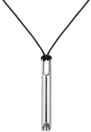 Mikovivi Mindfulness Andning Halsband, Titanstål Ångest Andas Halsband Silver Avkopplande Andas Lätt Hänge för Kvinnor Män (Stil 3)
