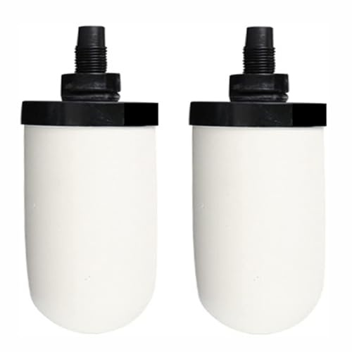 2er-Pack 5-Zoll-Keramik-Wasserfilterkerzen, 5-Zoll-Wasserfilter-Ersatzfilter, mit Aktivkohle, für Schwerkraft-Wasserfiltersystem auf der Arbeitsplatte