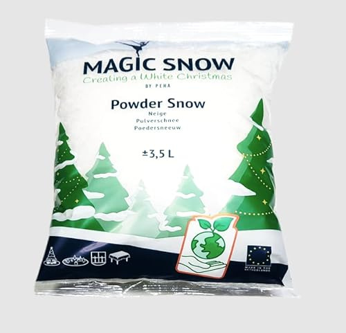 Neve artificiale decorativa vetrine e villaggio di Natale - Finta neve biodegradabile per decorazione 3L