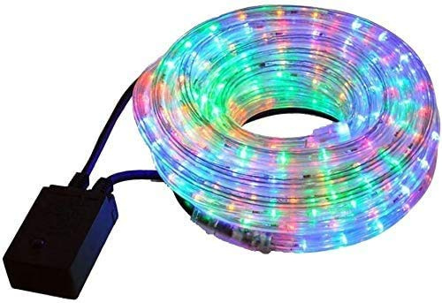 TUBO LUMINOSO 20 m LUCI LED NATALE 8 FUNZIONI INTERNO ESTERNO rgb MULTICOLOR
