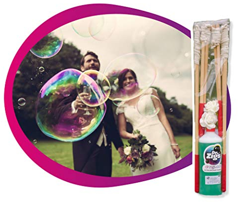 Riesige Bubbles. Dr Zigs Ultimate Wedding Kit XL Bubble Mix, Stäbe und Spielzeug für stundenlangen Spaß mit Freunden Konfetti Tolle Fotos. Gartenzelt Spaß für Kinder und Erwachsene.