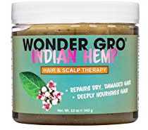 Wonder Gro Pommade de graisse pour cheveux en chanvre indien, 340 ml – Traitement de repousse des cheveux – Nourrit et répare les dommages en profondeur