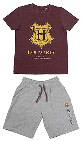 CERDÁ LIFE'S LITTLE MOMENTS Conjunto Camiseta y Pantalón Corto Niño de Harry Potter-Licencia Oficial Warner Bros, Rojo, Estándar para Niños