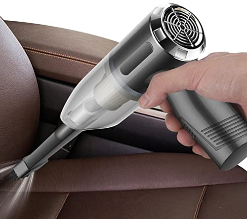 Yusheng Mano para Coche - 120 W con 2 boquillas Asiento - Succión 10000 Pa, Aspirador pequeño con Cepillo para el Pelo para vehículos, caravanas, Camping, Pelo Mascotas