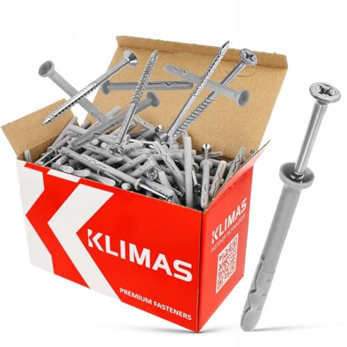 Tacos de nailon para clavos, premontados, cabeza avellanada (8 x 80-100 unidades)