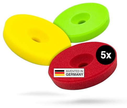 Liquid Elements – Centriforce V2 Polierpads 125mm Set – Polierschwämme mit speziell entwickelter Fräsung für optimierte Ergebnisse – für Heavy Cut, Medium Cut & Finish Polituren (3 Stärken á 5 Stück)