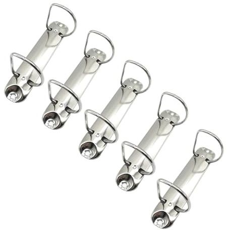 5 Stück 2 Ring Binder Mechanismus, D-förmiger Metallclip 2 Ring Bindemittel Ersatz für Papiere, Lehrbuch, Dokumente, Schüleraufzeichnungen