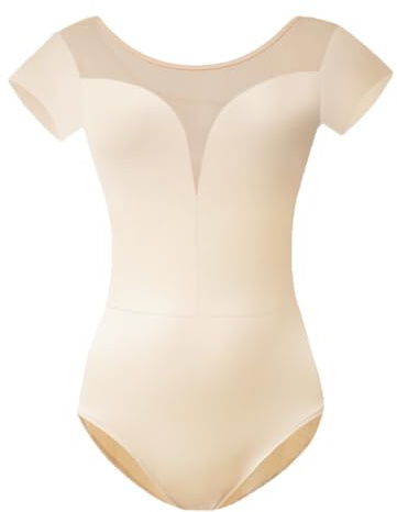 ROYAL SMEELA Ballett trikot damen mit bh Ballerina body ballettbody damen ballett tanz trikots erwachsene ballett tanz body ballettrikot kurzarm body tanzen trikot Frauen sexy tanzbody für damen