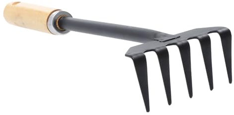 Totority Mini Râteau De Jardin Ergonomique Outil De Jardinage à Main pour Ameublir Le Sol Et Ramasser Les Débris Râteau Robuste avec Poignée Antidérapante pour Cultiver Le Gazon Et