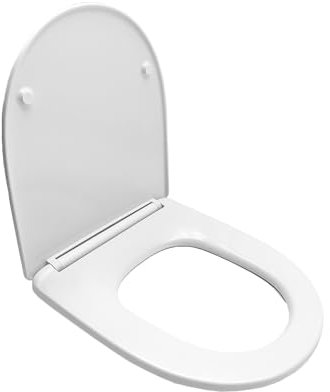 Il sedile del bagno si chiude morbido a forma di D Sedile WC con chiusura ammortizzata standard con fissaggio dall'alto e chiusura rallentata