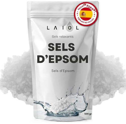 Sales de Epsom 500g para Baño y Pies – Relajación Muscular y Detox con Magnesio – Sal de Epsom Grado Premium - Ideal para Aromaterapia, Spa Casero y Alivio del Estrés