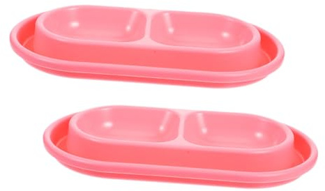 SUPVOX 2piezas Cuenco para Gatos Prueba De Cuencos Dobles para Mascotas Comedero Antiderrames para Exteriores para Perros Pequeños o Medianos y Gatos