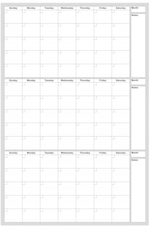 Raderbar väggkalender | Extra vit kalender, datalös planerare 122 x 81 cm med anteckningsblock och uppgiftslista för att organisera evenemang, fakturor och