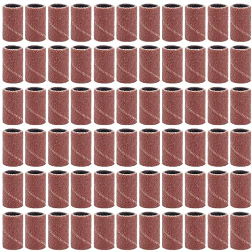 Beaupretty 100 pièces Manchons Abrasifs pour Ponceuse Ongles Têtes Cylindriques de Ponçage pour Polissage Accessoires Professionnels Manucure