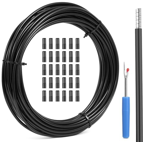 Brake Cable Housing, 5mm x 50ft Bicycle/Bike Lined Brake Cable Housing,Bicycle Brake Cable Housing,Bicycle Brake Cable Gear Wires Bikes Replacement Accessory for Mountain MTB or Road Bike, Black