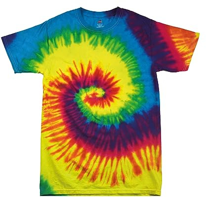 Floordrobe Clothing Tie Dye T Shirt - Mens Womens Kids Unisex - Hand Dyed - Vibrant Rainbow Colours