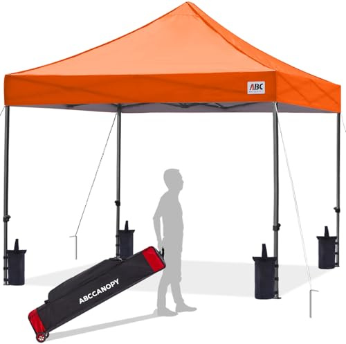 ABCCANOPY 3x3M Commercial Pop-Up Canopy Instant Shelter Carry Bag Orange