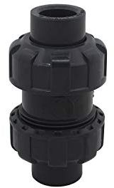 Kugelrückschlagventil 20 25 32 40 50 63mm PVC rückschlagventil klebmuffe mit feder beidseitig rückstauverschluss pool Klebefitting (Innendurchmesser 32mm)