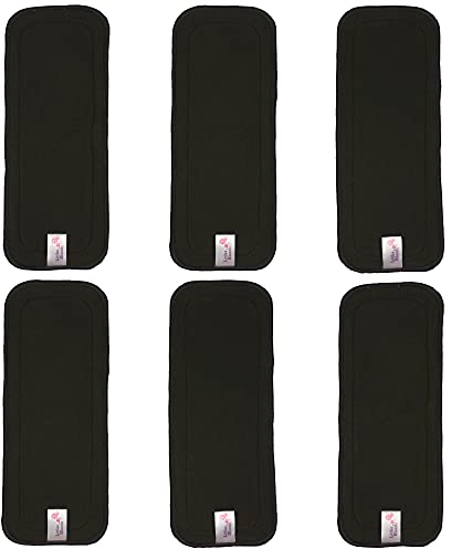 Littles and Bloomz 6 Entredós reutilizables para pañales de carbón vegetal, BC6