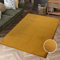 Hochflor Teppich Wohnzimmer - Einfarbig Amber, bernsteinfarbend - 120x170 cm - Super Soft Polyester, Samtig-Flauschiger Flor - Fell-Teppiche für Schlafzimmer, Esszimmer, Arbeitszimmer