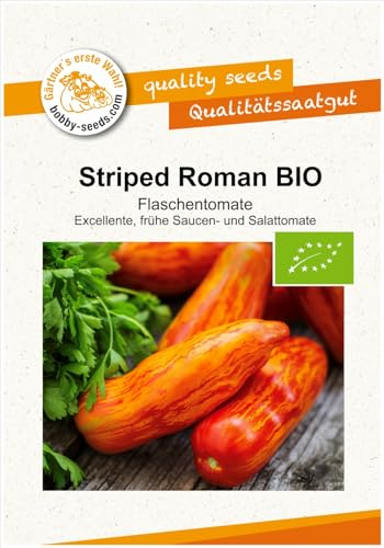 BIO-Tomatensamen Striped Roman Flaschentomate Portion