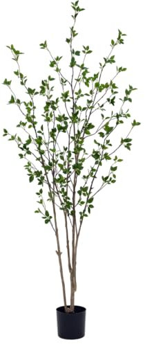 7ft Artificial Citrus Tree – Minimalist Faux Tree for Indoor Décor, Fake Critus Tree Perfect for Home, Office, Living Room, Bedroom & Porch