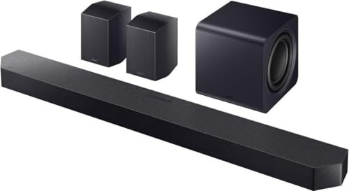 Samsung Soundbar HW-Q990F/ZF Serie Q, 23 Speaker, Wireless, Dolby 5.1ch, Audio a 11.1.4 Canali, DTS:X, Surround Sound Expansion, Active Voice Amplifier Pro, Q-Simphony,Titan Black, 2025