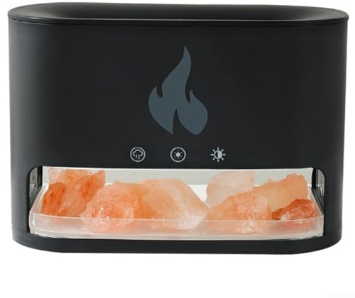 Oniissy Humidificador de llama de simulación con luz nocturna colorida y tecnología de niebla a escala para el hogar, oficina, estudio de yoga, capacidad del tanque de agua de 250 ml