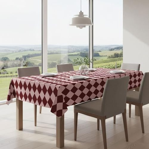 Dmora Tovaglia rettangolare no stiro 400x140 cm, rosa e bordeaux - Giocoliera - By Sarah Balivo