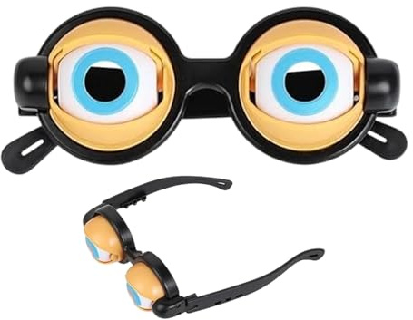 Winking - Occhiali da vista per spettacoli teatrali, occhiali da vista per cabina fotografica con design divertente strizzante, occhiali per feste in costume con montatura colori vivaci,