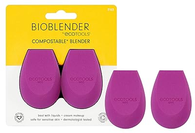ECOTOOLS Bioblender Make-up-Schwamm Duo-Pack für flüssiges und cremiges Make-up, 54 g, 3163, violett