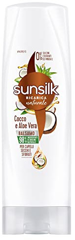 Sunsilk, Balsamo Cocco e Aloe Vera, Balsamo per Capelli Secchi e Sfibrati, Formula Nutriente e Protettiva per Capelli Visibilmente Sani, Senza Appesantire, con Cocco e Aloe Vera, 200ml